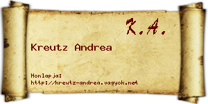 Kreutz Andrea névjegykártya
