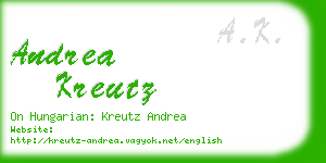 andrea kreutz business card